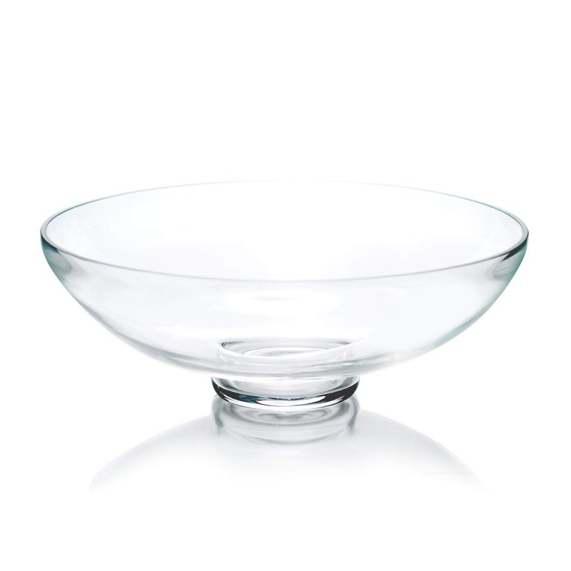 CYS EXCEL Glass Decorative Footed Bowl (H:4.5" D:12") | Fruit Display & Terrarium Bowl | Compote Vase & Kitchen Table Centerpiece - Image 1